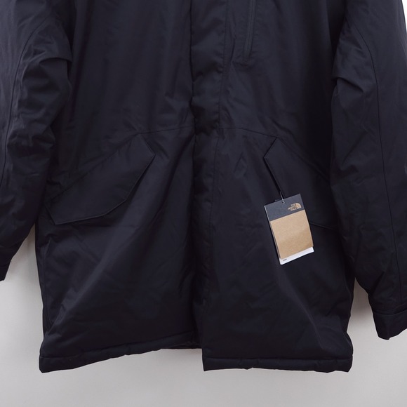 NWT Mens The North Face Bedford Down Parka Coat Black Faux Fur Hood Full Zip XL - Picture 4 of 12
